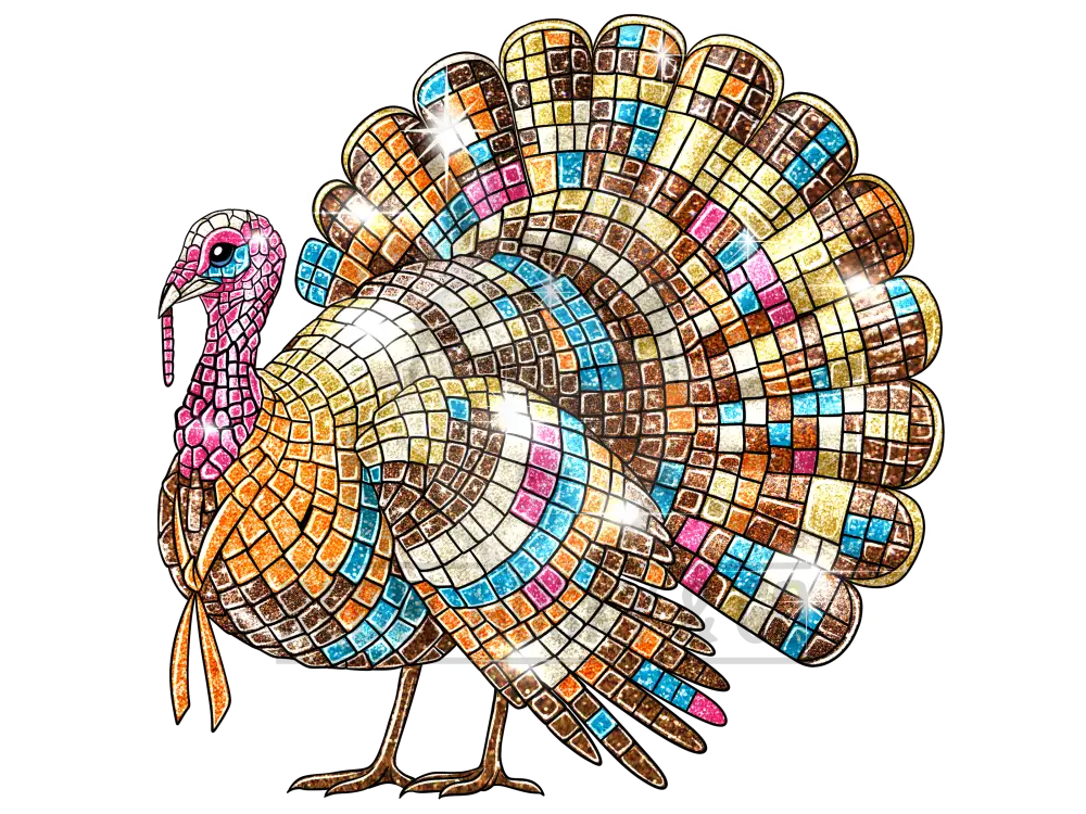 Disco Turkey Dtf Transfer