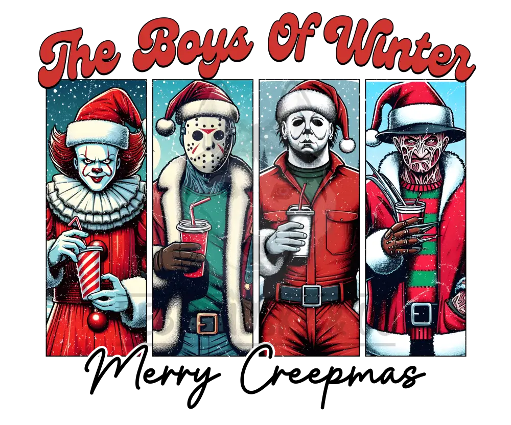 Merry Creepmas - The Scary Boys Of Winter Dtf Transfer