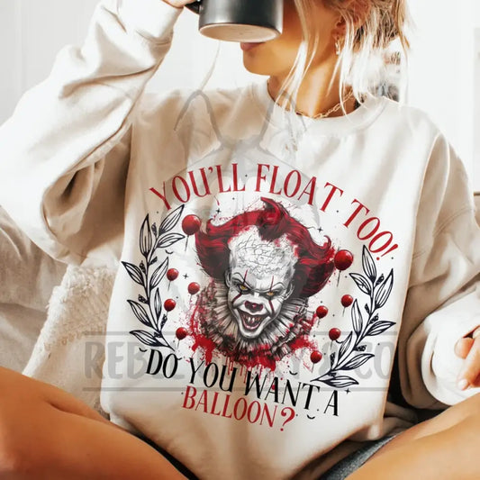 Pennywise You’ll Float Too Dtf Transfer