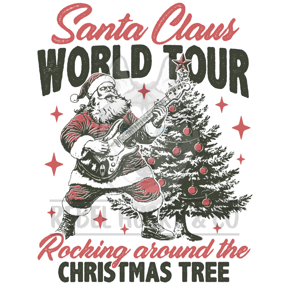 Santa Clause World Tour Dtf Transfer