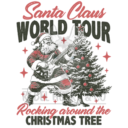 Santa Clause World Tour Dtf Transfer