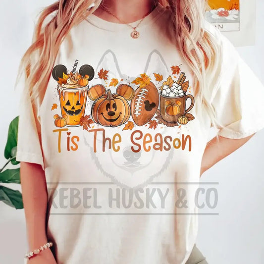 Tis The Season Fall Sweatshirt Thanksgiving Pumpkin Spice Dtf Transfer